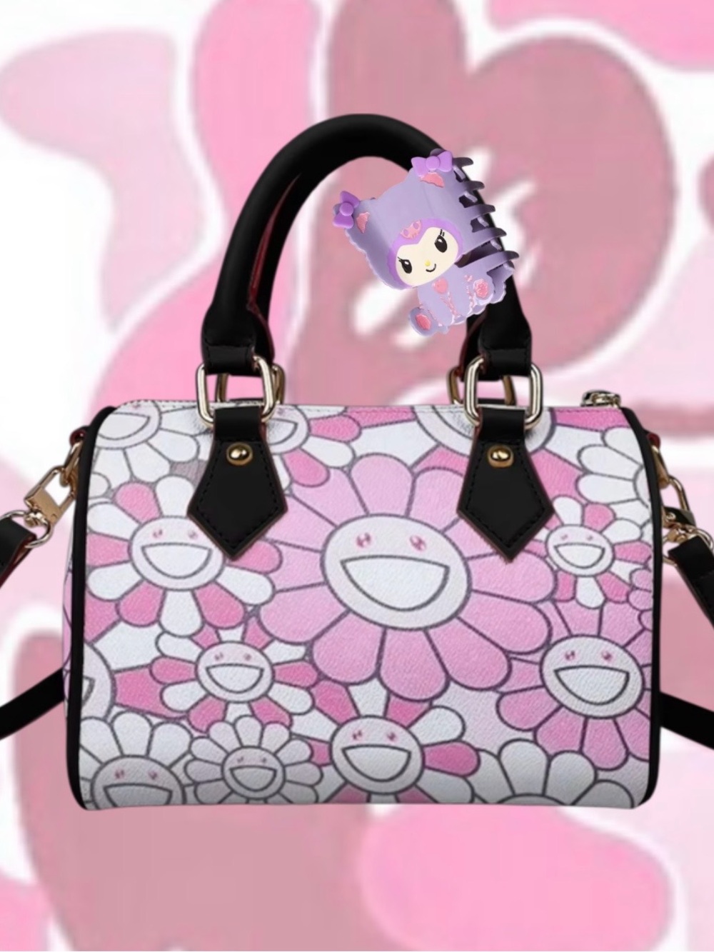 TM KAWAII PINK FLOWER PURSE